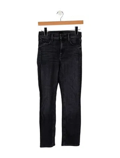 Pre-owned Mother Mid-rise Straight Leg Jeans In Blue
