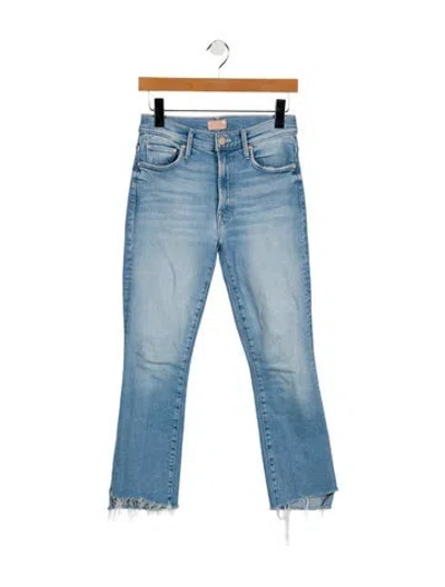 Pre-owned Mother Mid-rise Straight Leg Jeans In Blue