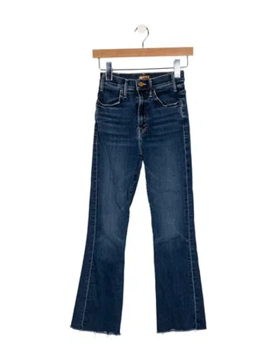 Pre-owned Mother Mid-rise Straight Leg Jeans In Blue