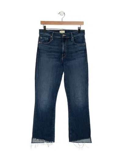 Pre-owned Mother Mid-rise Straight Leg Jeans In Blue