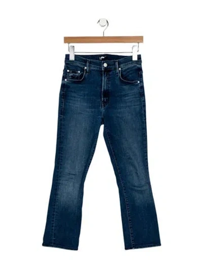Pre-owned Mother Mid-rise Straight Leg Jeans In Blue