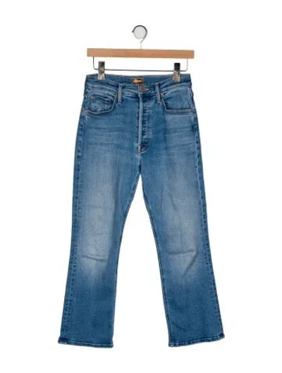 Pre-owned Mother Mid-rise Straight Leg Jeans In Blue