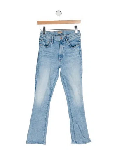Pre-owned Mother Mid-rise Straight Leg Jeans In Blue