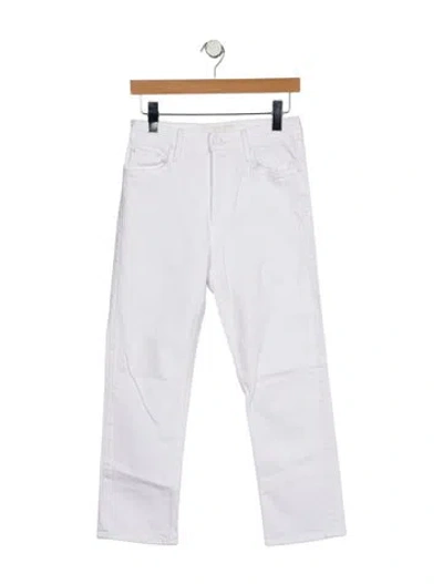 Pre-owned Mother Mid-rise Straight Leg Jeans In Blue