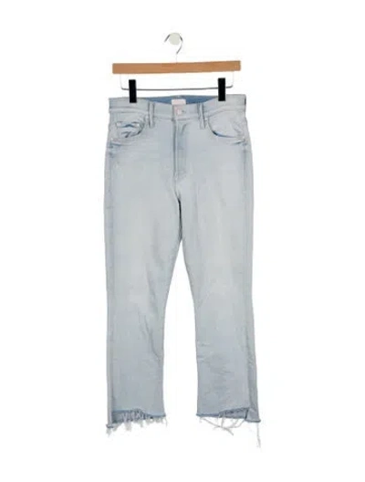 Pre-owned Mother Mid-rise Straight Leg Jeans In Blue
