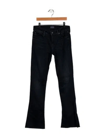 Pre-owned Mother Mid-rise Straight Leg Jeans In Blue