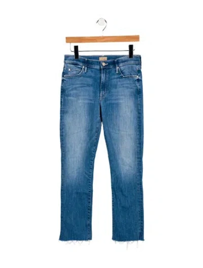 Pre-owned Mother Mid-rise Straight Leg Jeans In Blue