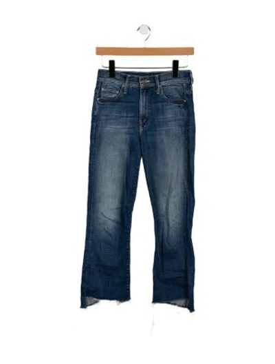 Pre-owned Mother Mid-rise Straight Leg Jeans In Blue
