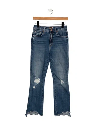Pre-owned Mother Mid-rise Straight Leg Jeans In Blue
