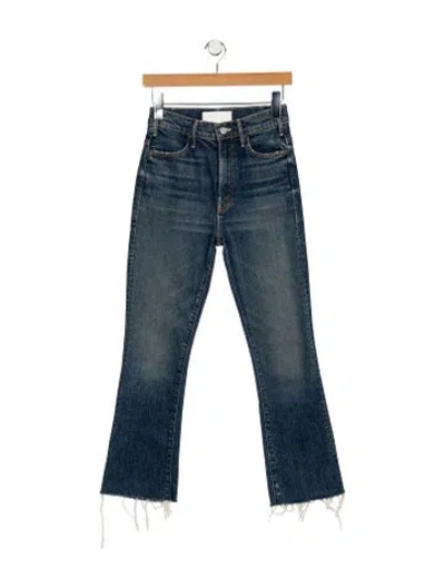 Pre-owned Mother Mid-rise Straight Leg Jeans In Blue