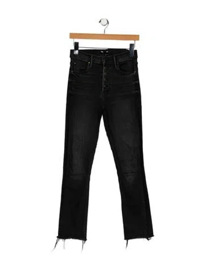 Pre-owned Mother Mid-rise Straight Leg Jeans In Blue