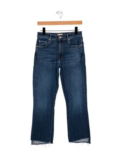 Pre-owned Mother Mid-rise Straight Leg Jeans In Blue