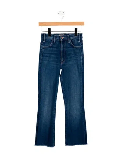 Pre-owned Mother Mid-rise Straight Leg Jeans In Blue