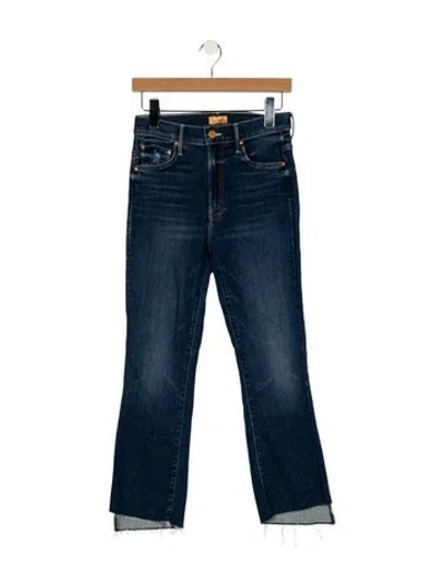 Pre-owned Mother Mid-rise Straight Leg Jeans In Blue