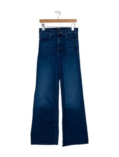 Pre-owned Mother Mid-rise Straight Leg Jeans In Blue