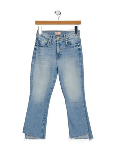 Pre-owned Mother Mid-rise Straight Leg Jeans In Blue