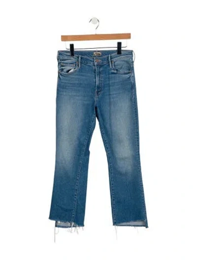 Pre-owned Mother Mid-rise Straight Leg Jeans In Blue