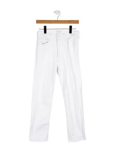 Pre-owned Mother Mid-rise Straight Leg Jeans In Blue