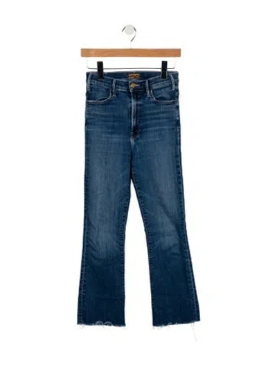 Pre-owned Mother Mid-rise Straight Leg Jeans In Blue