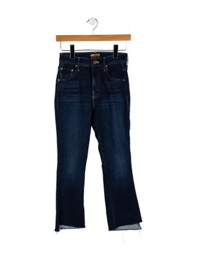 Pre-owned Mother Mid-rise Straight Leg Jeans In Blue