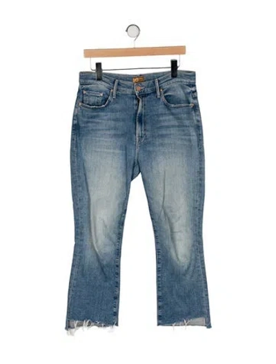 Pre-owned Mother Mid-rise Straight Leg Jeans In Blue