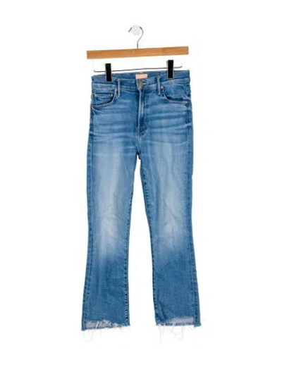 Pre-owned Mother Mid-rise Straight Leg Jeans In Blue