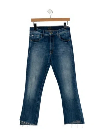 Pre-owned Mother Mid-rise Straight Leg Jeans In Blue