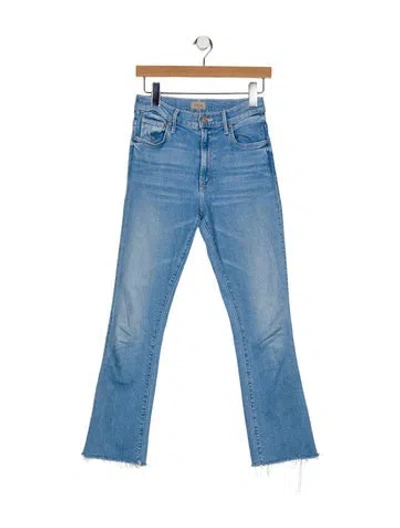 Pre-owned Mother Mid-rise Straight Leg Jeans In Blue