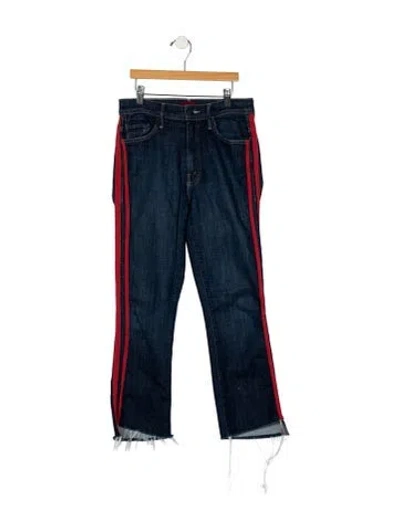 Pre-owned Mother Mid-rise Straight Leg Jeans In Blue