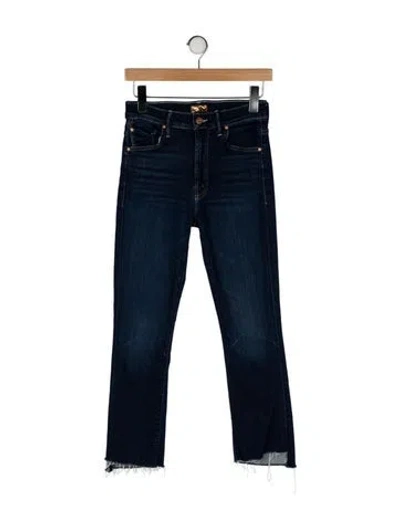 Pre-owned Mother Mid-rise Straight Leg Jeans In Blue