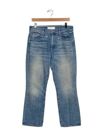 Pre-owned Mother Mid-rise Straight Leg Jeans In Blue