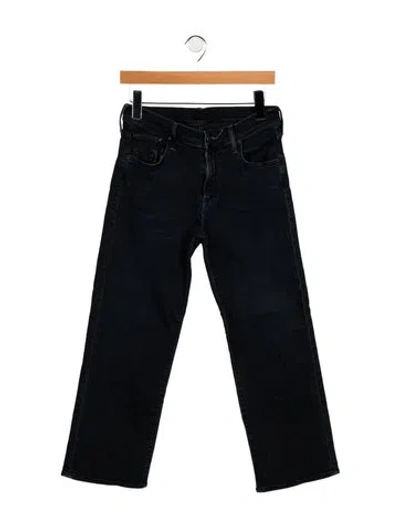 Pre-owned Mother Mid-rise Straight Leg Jeans In Blue