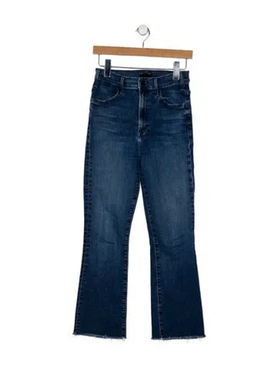 Pre-owned Mother Mid-rise Straight Leg Jeans In Blue