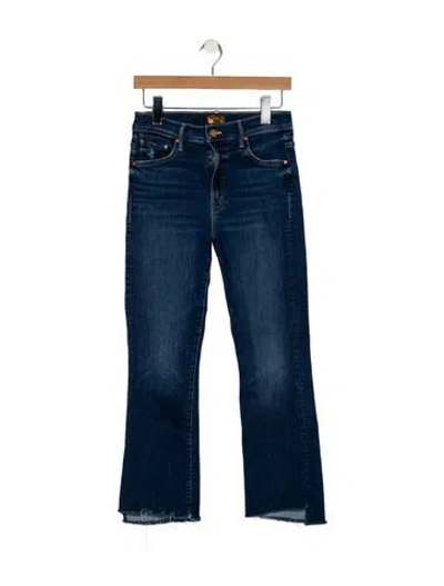 Pre-owned Mother Mid-rise Straight Leg Jeans In Blue