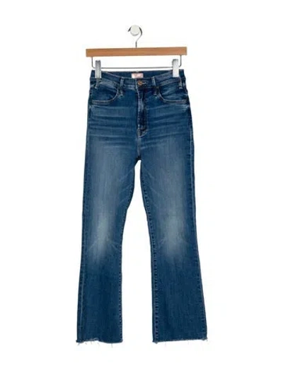 Pre-owned Mother Mid-rise Straight Leg Jeans In Blue