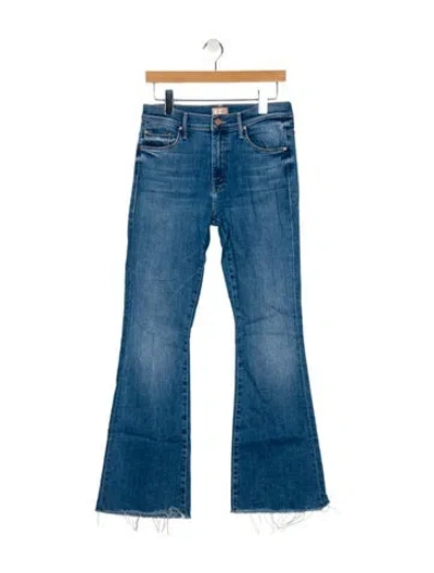 Pre-owned Mother Mid-rise Straight Leg Jeans In Blue