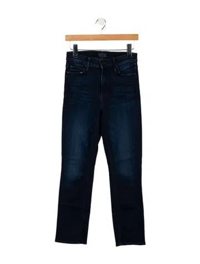 Pre-owned Mother Mid-rise Straight Leg Jeans In Blue