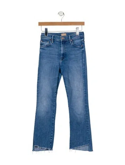 Pre-owned Mother Mid-rise Straight Leg Jeans In Blue