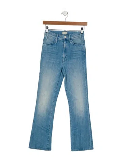 Pre-owned Mother Mid-rise Straight Leg Jeans In Blue