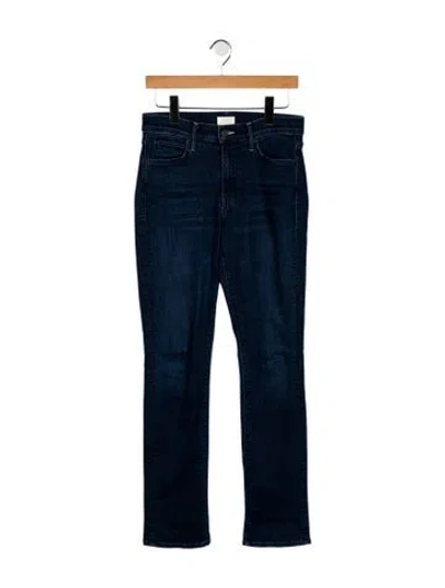 Pre-owned Mother Mid-rise Straight Leg Jeans In Blue