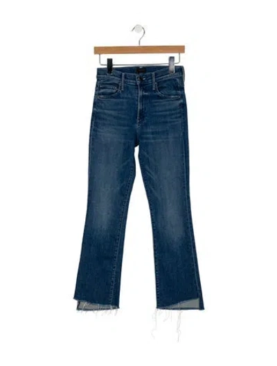Pre-owned Mother Mid-rise Straight Leg Jeans In Blue