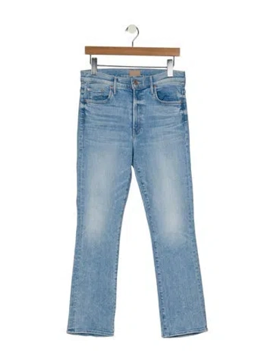 Pre-owned Mother Mid-rise Straight Leg Jeans In Blue