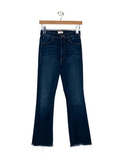 Pre-owned Mother Mid-rise Straight Leg Jeans In Blue