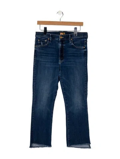 Pre-owned Mother Mid-rise Straight Leg Jeans In Blue