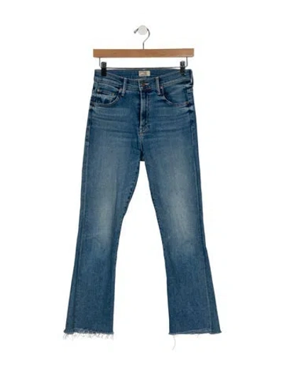 Pre-owned Mother Mid-rise Straight Leg Jeans In Blue