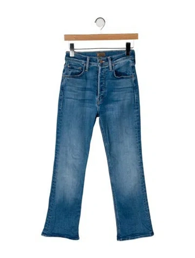 Pre-owned Mother Mid-rise Straight Leg Jeans In Blue