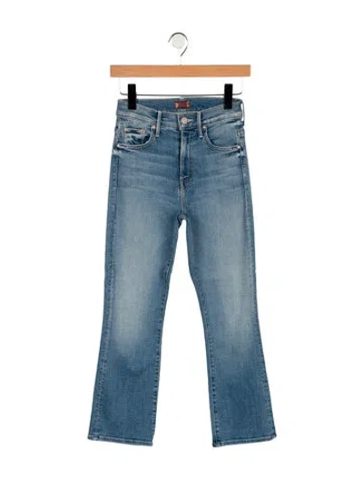 Pre-owned Mother Mid-rise Straight Leg Jeans In Blue