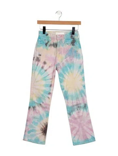Pre-owned Mother Mid-rise Straight Leg Jeans In Blue