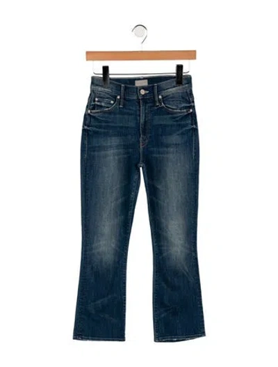 Pre-owned Mother Mid-rise Straight Leg Jeans In Blue