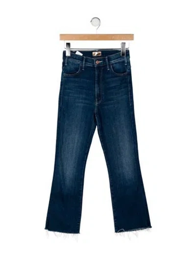 Pre-owned Mother Mid-rise Straight Leg Jeans In Blue